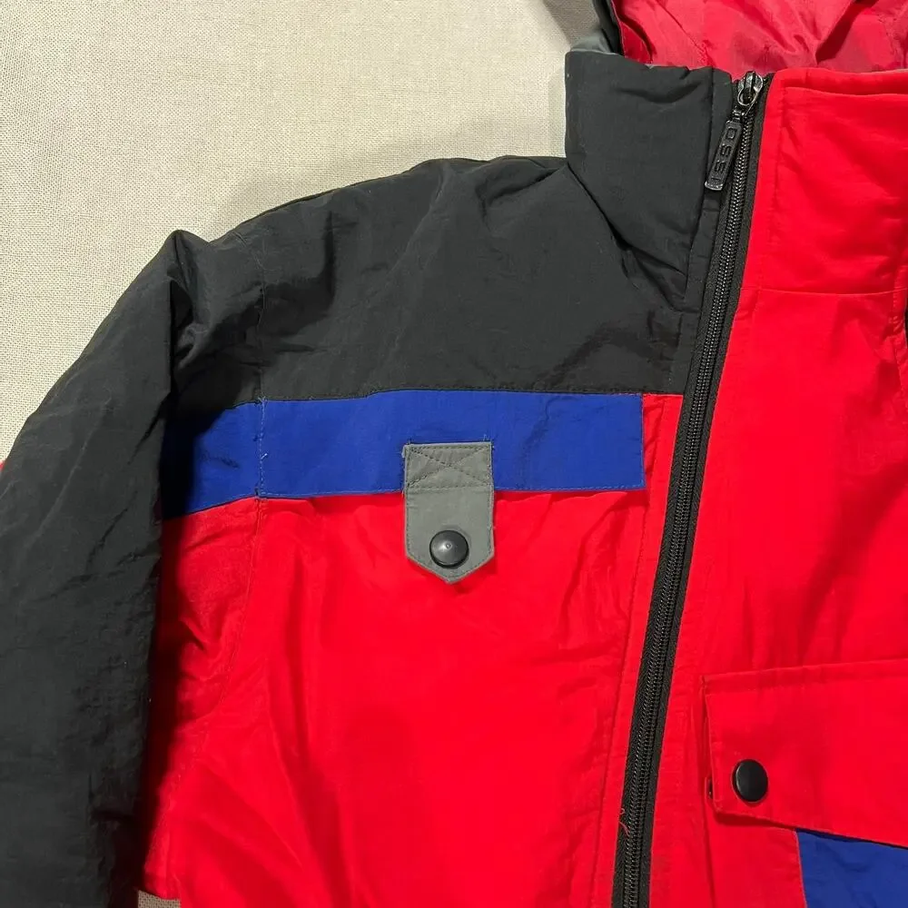 Vintage Ossi Skiwear One Piece Ski Suit Boys Sz XL Snow Suit Snowboard Retro